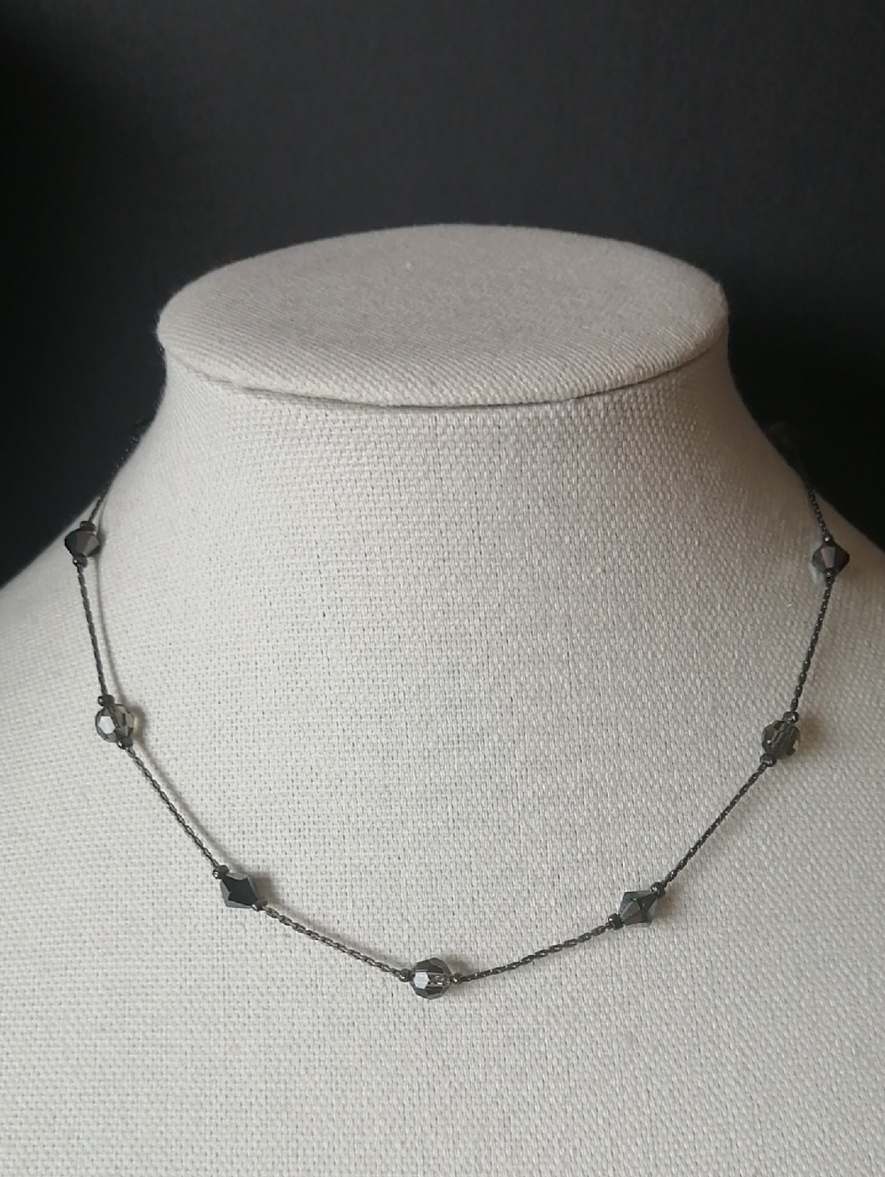 Dabby Reid Melinda Hematite Plated Bead Short Station Necklace